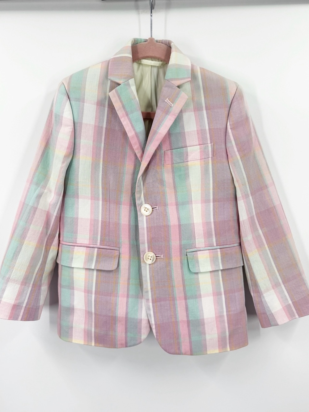 Lauren Ralph Lauren Blazer Pastel Madras Plaid